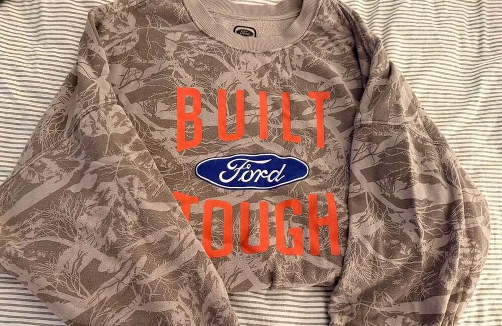 Ford Built Tough Camo Sweatshirt Brown